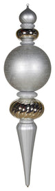 62" Silver Finial Shiny-Matte-Glitter