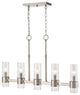 5 Light 32" Brushed Nickel Chandelier