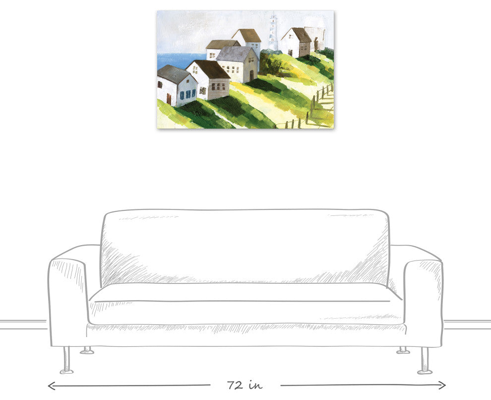Coastal Town 36 x 24 Canvas Wall Art