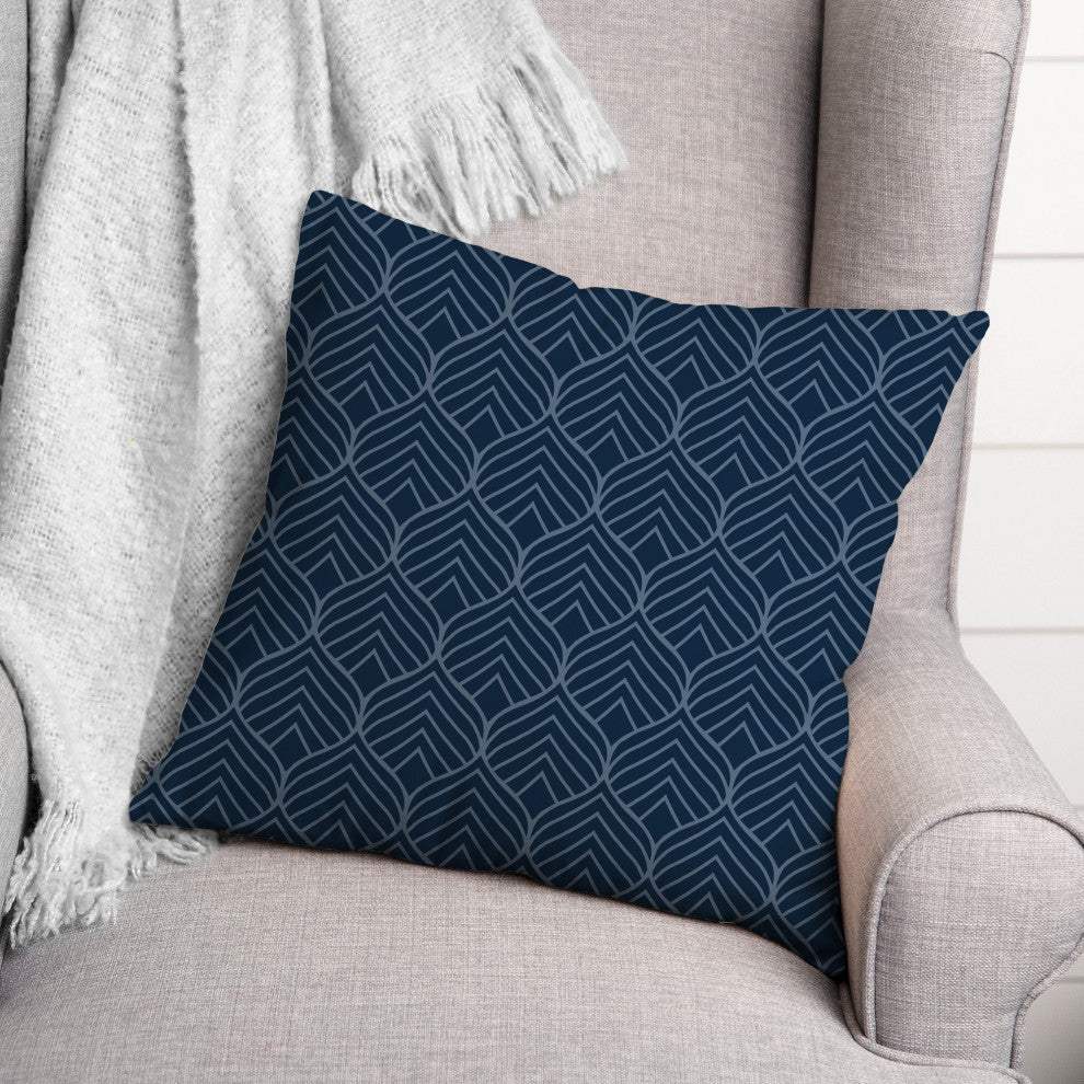 Geo Leaf Pattern 9 20x20 Spun Poly Pillow