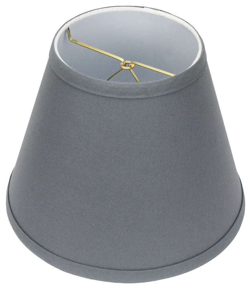 Fenchel Shades 5"x9"x7" Bulb Clip Attachment Empire Lamp Shade, Linen Grap