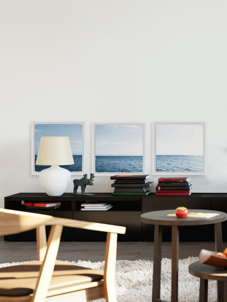 Panoramic Sea Horizon Triptych, 3-Piece Set, 12x12 Panels