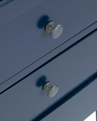 East at Main Webb Acacia Wood Rectangle Accent Table, Navy