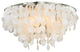 Elsa Capiz Shell 24" Flush Mount Satin Nickel