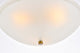 Jamie 3-Light Brass and White Glass Flush Mount