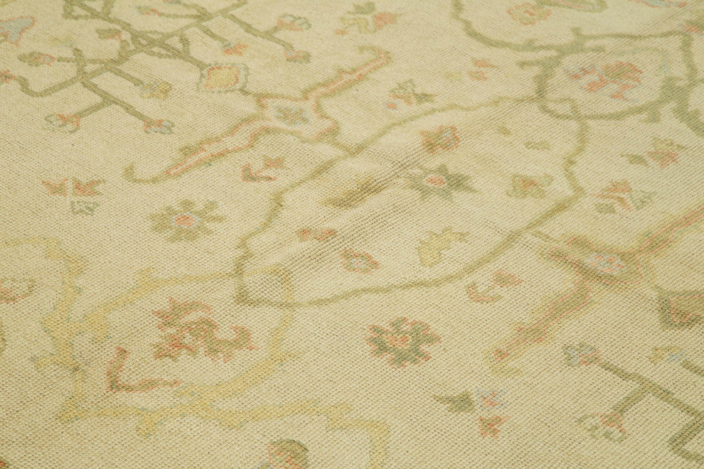 Rug N Carpet - Hand-Knotted Oriental 8' 6" x 11' 3" Wool Oushak Area Rug