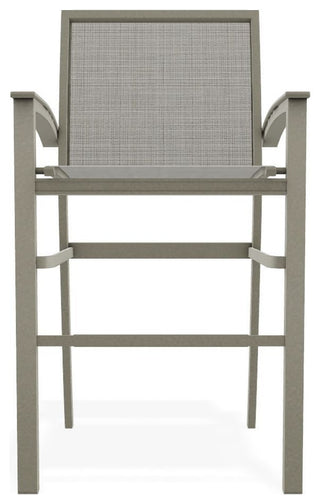 Bazza Sling Bar Height Stackable Outdoor Stool, Deacon/Storm
