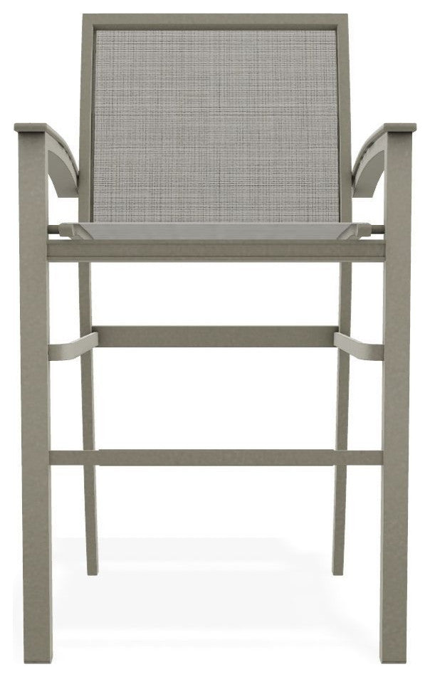 Bazza Sling Bar Height Stackable Outdoor Stool, Deacon/Storm
