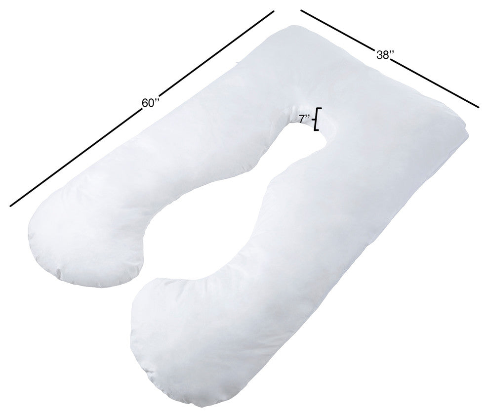 Pregnancy Pillow, Full Body Maternity Pillow With Contoured U-Shape by Bluestone