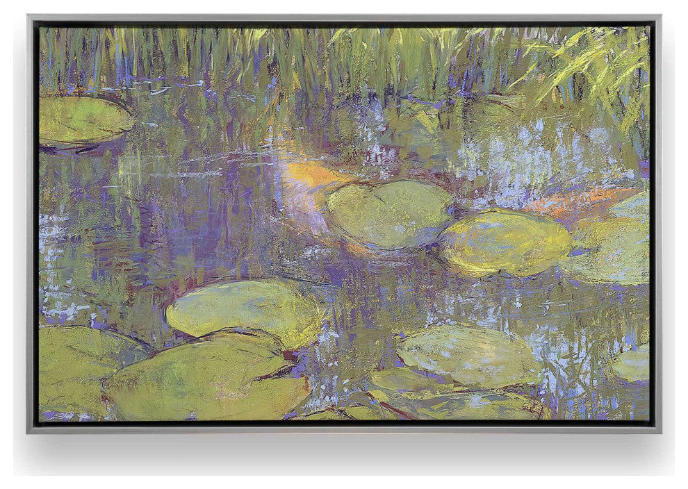 "Game of Shadows" - A Reflective Pond's Serene Art Canvas