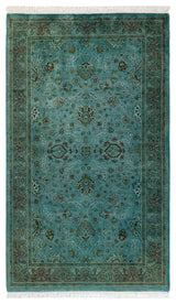 Fine Vibrance, One-of-a-Kind Hand-Knotted Area Rug Blue, 3'2"x5'4"