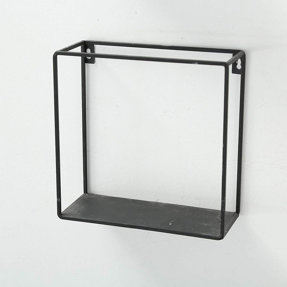 Industrial Chic BoxFloating Shelves, 3 Wall Mounted Pieces