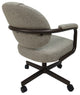 M-70 Caster Swivel Tilt Kitchen Chair with Wheels, Portwood Ash - Brown