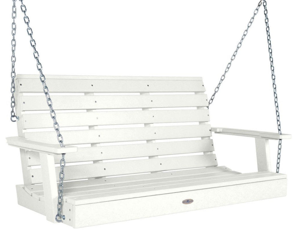 Riverside Porch Swing 4', Coconut White