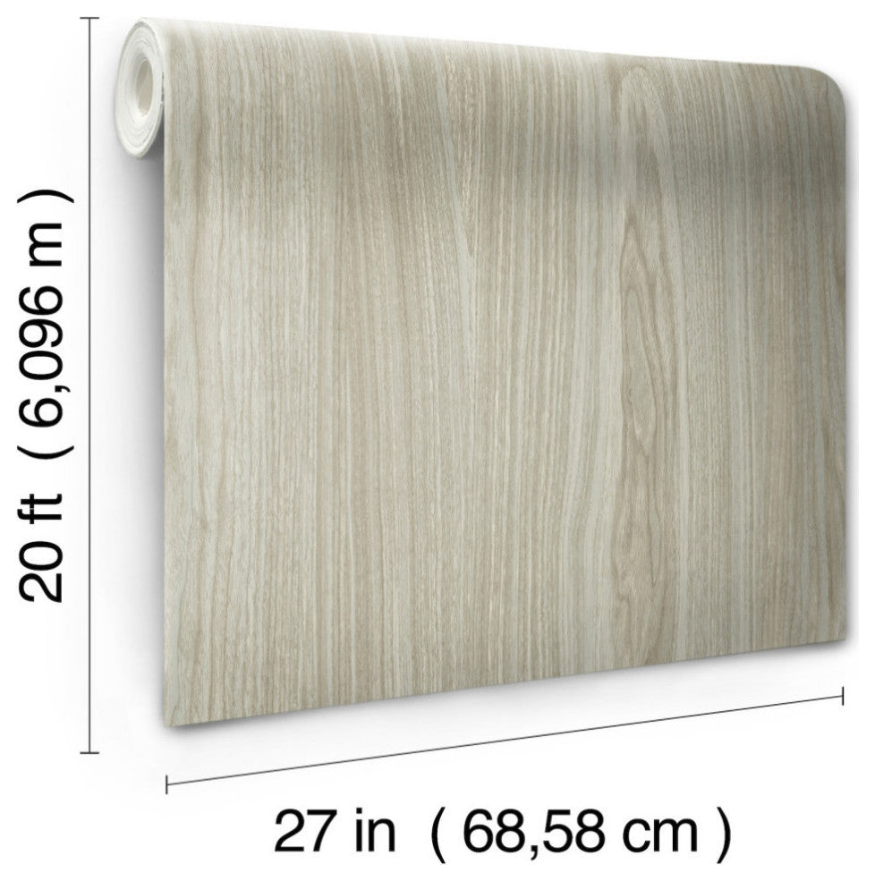 Linden Brown Peel and Stick Wallpaper