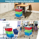 3-Drawer Cart Storage Bin Organizer Rolling w/Plastic Drawers  Rainbow