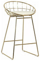 Kylie Steel Counter Stool, Gold/White