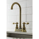 KB493ACL American Classic Two-Handle High-Arc Bar Faucet, Antique Brass