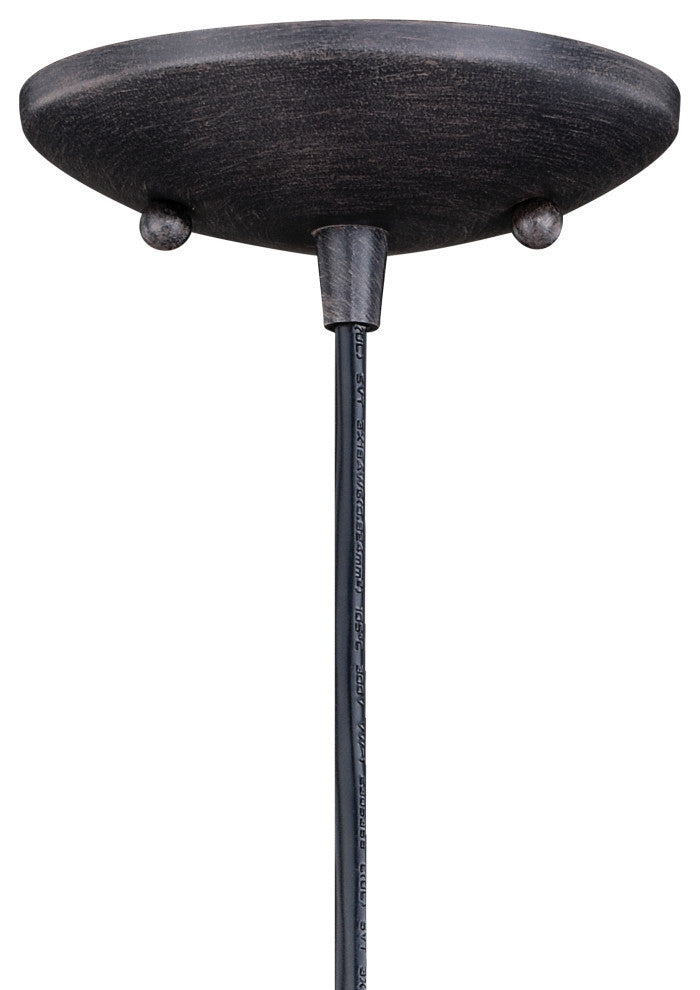 Outland 10" Outdoor Pendant Light Aged Iron and Light Gold