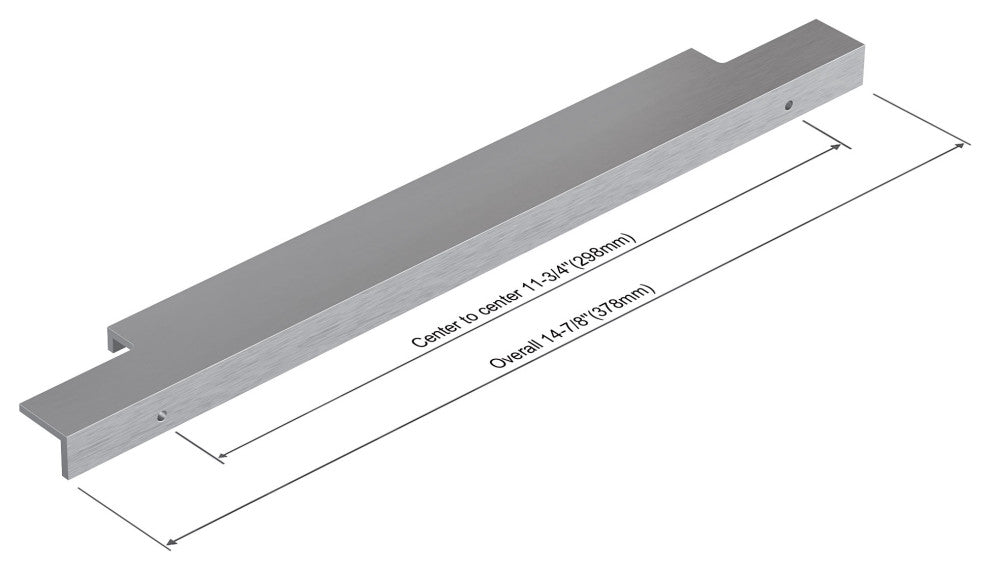 Dowell Series 3063 Handles, 14.8", 11.75" CTC, Silver, 3-Pack