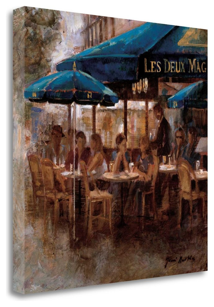 "Les Deux Magots" By Noemi Martin, Giclee Print on Gallery Wrap Canvas