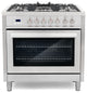 2-Piece Kitchen, 36" 240V Dual Fuel Range and 36" Wall Mount Range Hood