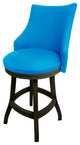 Swivel Wood Counter Bar Stool 26", Bellissima, Carolina Blue - Dark Shadow