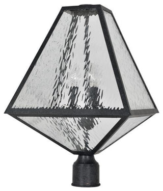 Brian Patrick Flynn for Crystorama Glacier 21" Outdoor Post Light in Black Cha