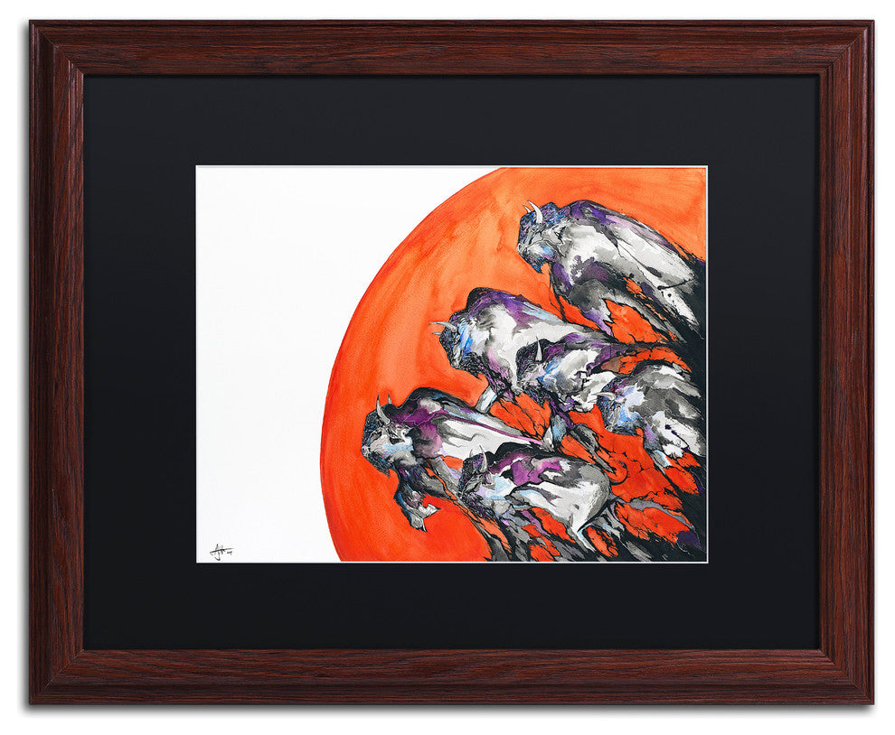 Marc Allante 'Out Of A Rising Sun' Art, Wood Frame, Black Mat, 20x16