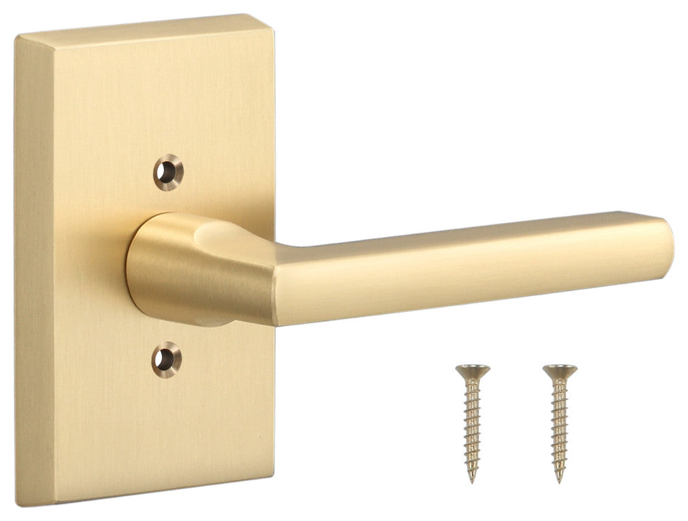 Rustic Series Logan Dummy Lever, Satin Brass
