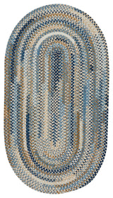 Habitat Braided Oval Rug, Blue, 7'x9'