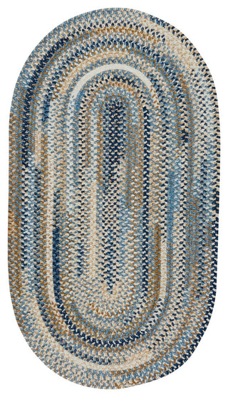 Habitat Braided Oval Rug, Blue, 7'x9'