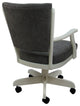 Classic Caster Swivel Dining Chair on Wheels, Solid Wood, Northwest Elk - Antigue White