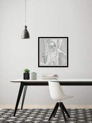 "NY Ice Cream" Framed Painting Print, 32"x32"