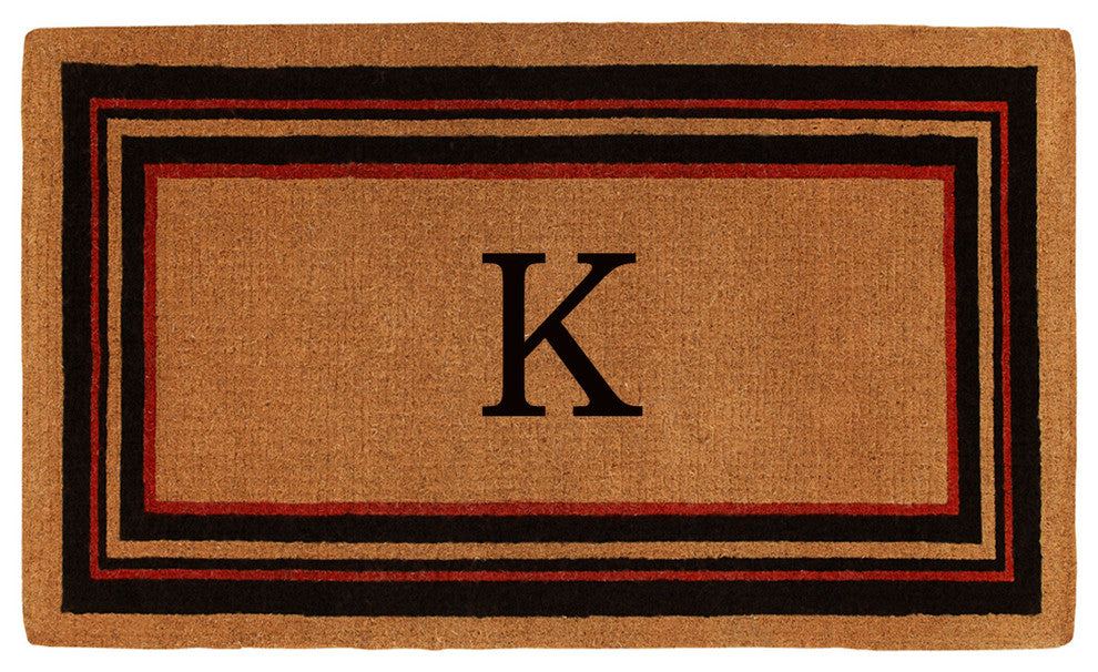 Esquire Monogram Doormat, Extra-Thick 3'x6', Letter K