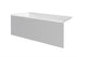 pSpace White Acrylic Bathtub, Smooth Integral Skirt 54"x32", Left Hand