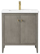 Vanity Art Freestanding Vanity, Driftwood Gray, 30", Single Sink, Golden Brushed