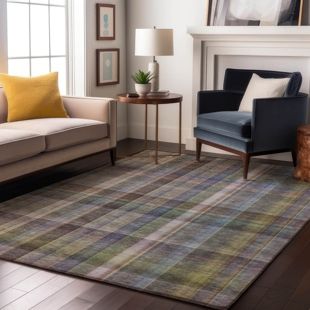 Premium Machine Washable Mayfield AMF534 Pewter 5' x 7'6" Rug
