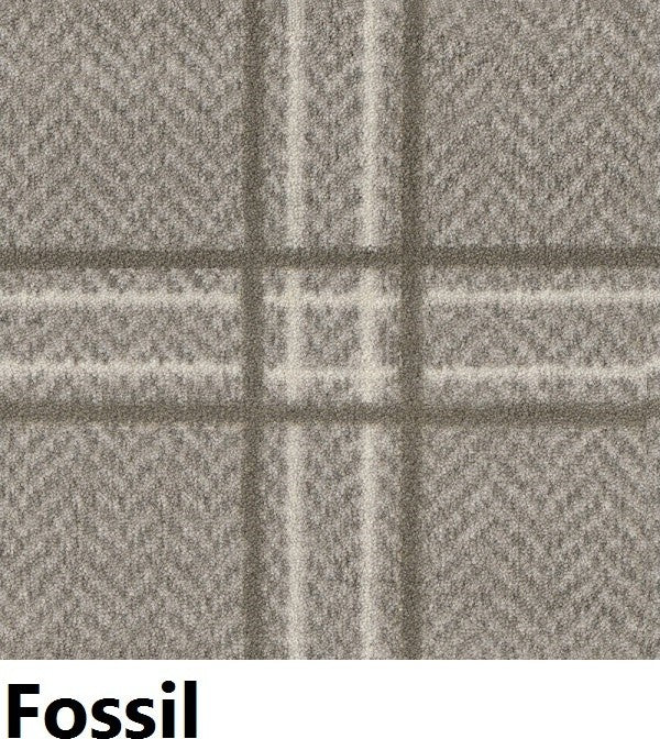 Fossil Herrington Plaid Area Rug Milliken Tactesse Nylon, 6'x7'