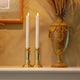 Action LED Taper Candles With Holder, Set of 2