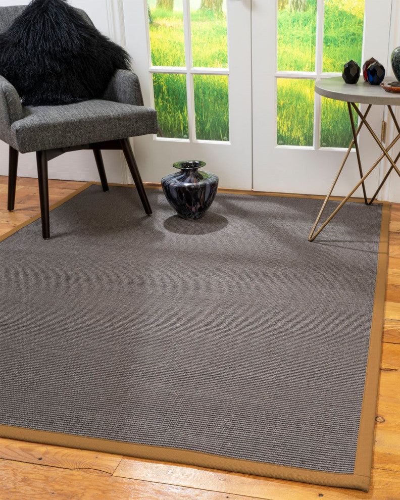 Natural Area Rugs Big Sur Custom Sisal Rug, 12' x 18', Doe Border