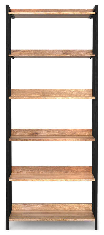 Kelsey Solid Mango Wood Large Bookshelf, Natural