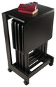Brienda 5-Pc Snack Table Set, Flip Top, Coffee