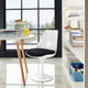Modern Black Tulip Dining Fabric Side Chair