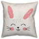 Reversible Bunny 18x18 Throw Pillow Cover