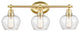 Innovations 438-3W-SB-G4384-LED Amina 3 Light Bath Vanity Light, Satin Brass