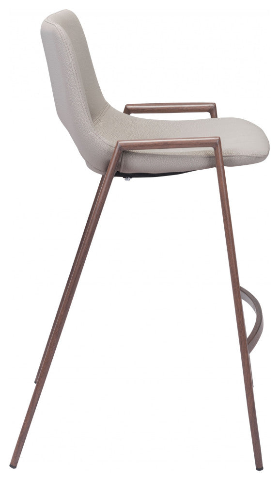 Set of Two Ivory Retro Modern Funk Counter Chairs