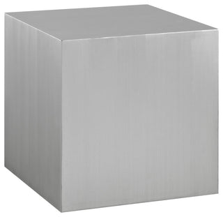 Modern Silver Cast Stainless Steel Side Table