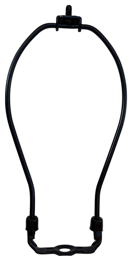 11" Heavy Duty Harp Fitter For Lamp Shades with Saddle, Black Nickel