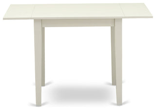 5Pc Dining Set, Table, 4 Chairs, Asian Hardwood Seat, Linen White